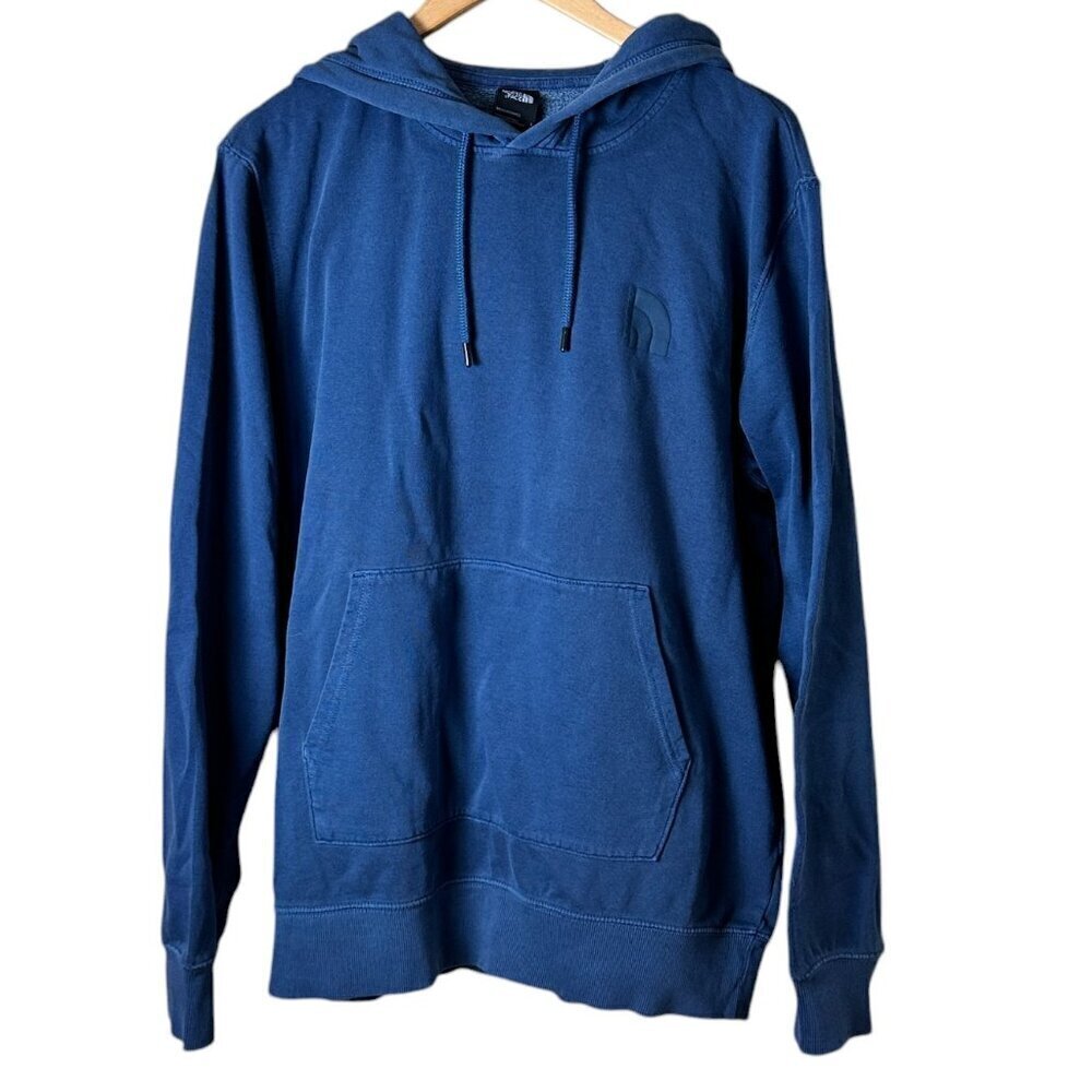 NWT THE NORTH FACE Garment Dye Hoodie Sweatshirt Shady Blue Color Size Large